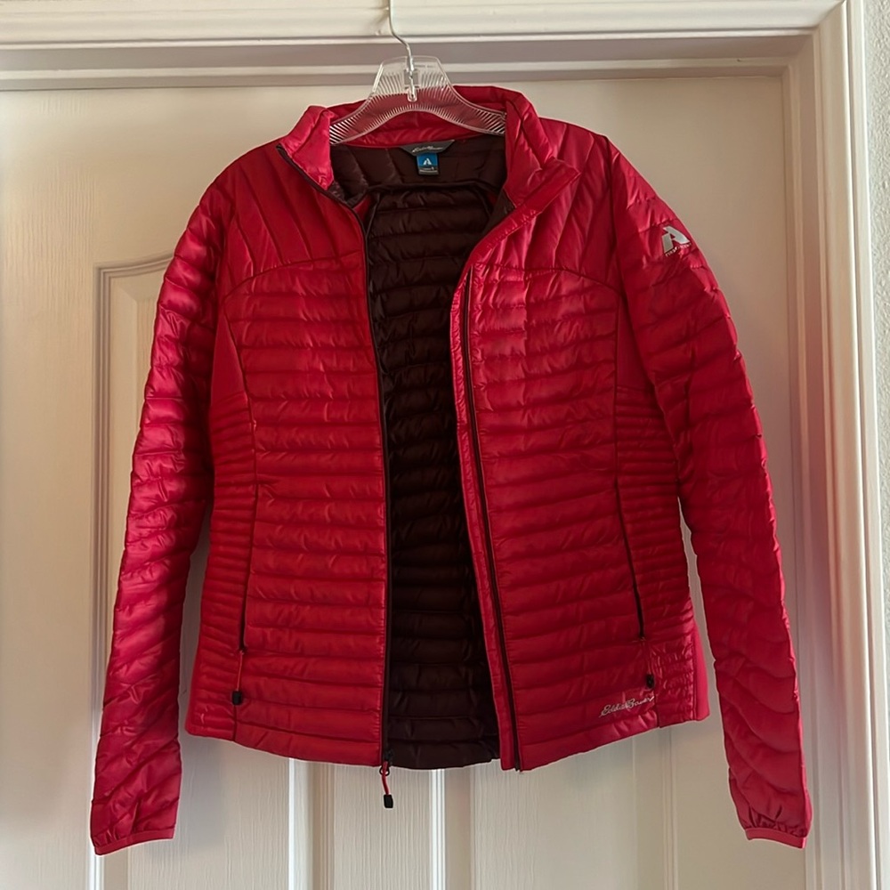 Eddie Bauer First Ascent Women’s MicroTherm Down Jacket, Red